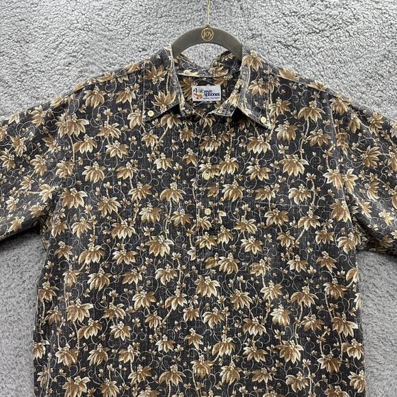 Reyn Spooner Vintage Men's Hawaiian Shirt Reverse Print Short Sleeve Button Up - Picture 2 of 12